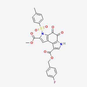 1-(4-fluorophenyl)methyl 7-methyl 6-(4-methylbenzenesulfonyl)-4,5-dioxo-3H,4H,5H,6H-pyrrolo[3,2-e]indole-1,7-dicarboxylate