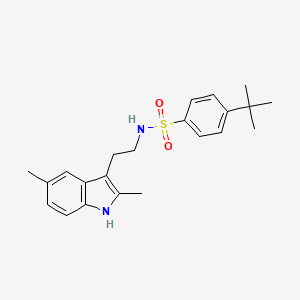 molecular formula C22H28N2O2S B2971722 4-tert-butyl-N-[2-(2,5-dimethyl-1H-indol-3-yl)ethyl]benzenesulfonamide CAS No. 681841-68-9