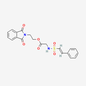 molecular formula C20H18N2O6S B2971764 2-(1,3-dioxoisoindol-2-yl)ethyl 2-[[(E)-2-phenylethenyl]sulfonylamino]acetate CAS No. 735320-18-0