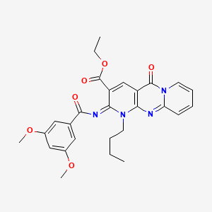 (Z)-ethyl 1-butyl-2-((3,5-dimethoxybenzoyl)imino)-5-oxo-2,5-dihydro-1H-dipyrido[1,2-a:2',3'-d]pyrimidine-3-carboxylate