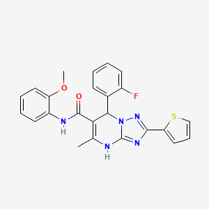 7-(2-fluorophenyl)-N-(2-methoxyphenyl)-5-methyl-2-(thiophen-2-yl)-4,7-dihydro-[1,2,4]triazolo[1,5-a]pyrimidine-6-carboxamide