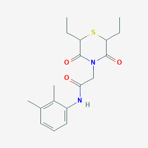 2-(2,6-diethyl-3,5-dioxothiomorpholin-4-yl)-N-(2,3-dimethylphenyl)acetamide