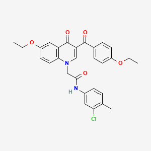 molecular formula C29H27ClN2O5 B2971791 N-(3-chloro-4-methylphenyl)-2-(6-ethoxy-3-(4-ethoxybenzoyl)-4-oxoquinolin-1(4H)-yl)acetamide CAS No. 895648-93-8