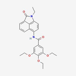 molecular formula C26H28N2O5 B2971792 3,4,5-triethoxy-N-(1-ethyl-2-oxobenzo[cd]indol-6-yl)benzamide CAS No. 477557-54-3