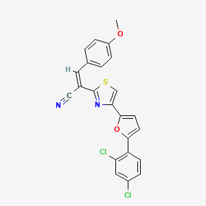 2-{4-[5-(2,4-Dichlorophenyl)-2-furyl]-1,3-thiazol-2-yl}-3-(4-methoxyphenyl)acrylonitrile