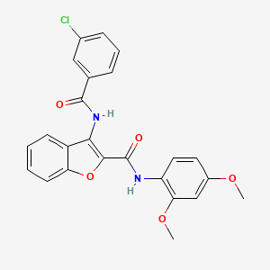 3-(3-chlorobenzamido)-N-(2,4-dimethoxyphenyl)benzofuran-2-carboxamide
