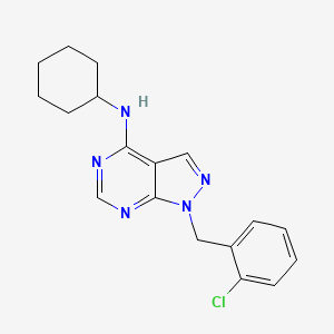 1-(2-chlorobenzyl)-N-cyclohexyl-1H-pyrazolo[3,4-d]pyrimidin-4-amine