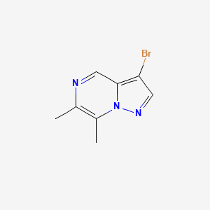 molecular formula C8H8BrN3 B2971808 3-Bromo-6,7-dimethylpyrazolo[1,5-a]pyrazine CAS No. 2418732-46-2