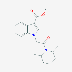 molecular formula C19H24N2O3 B297181 methyl 1-[2-(2,6-dimethyl-1-piperidinyl)-2-oxoethyl]-1H-indole-3-carboxylate 