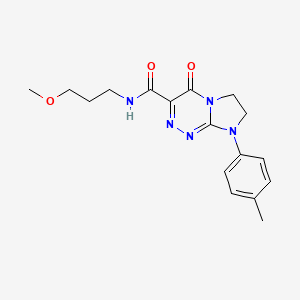 molecular formula C17H21N5O3 B2971810 N-(3-methoxypropyl)-4-oxo-8-(p-tolyl)-4,6,7,8-tetrahydroimidazo[2,1-c][1,2,4]triazine-3-carboxamide CAS No. 946229-62-5