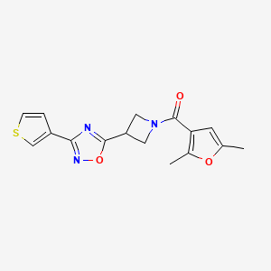 (2,5-Dimethylfuran-3-yl)(3-(3-(thiophen-3-yl)-1,2,4-oxadiazol-5-yl)azetidin-1-yl)methanone