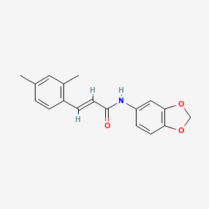 molecular formula C18H17NO3 B2971819 (E)-N-(1,3-benzodioxol-5-yl)-3-(2,4-dimethylphenyl)prop-2-enamide CAS No. 331462-06-7