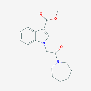 molecular formula C18H22N2O3 B297183 methyl 1-[2-(1-azepanyl)-2-oxoethyl]-1H-indole-3-carboxylate 