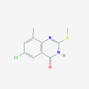 molecular formula C10H9ClN2OS B2971834 6-氯-8-甲基-2-(甲硫基)喹唑啉-4(3H)-酮 CAS No. 2195936-72-0