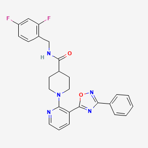 2-[(3-thiomorpholin-4-ylpyrazin-2-yl)thio]-N-(3,4,5-trimethoxyphenyl)acetamide