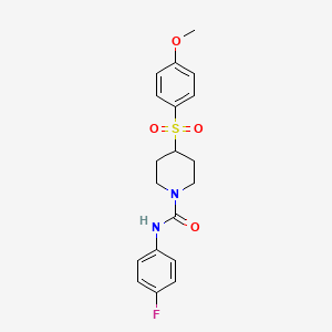 N-(4-fluorophenyl)-4-((4-methoxyphenyl)sulfonyl)piperidine-1-carboxamide