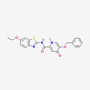 molecular formula C23H21N3O4S B2971840 5-(benzyloxy)-N-(6-ethoxybenzo[d]thiazol-2-yl)-1-methyl-4-oxo-1,4-dihydropyridine-2-carboxamide CAS No. 1021222-49-0