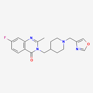 7-Fluoro-2-methyl-3-[[1-(1,3-oxazol-4-ylmethyl)piperidin-4-yl]methyl]quinazolin-4-one