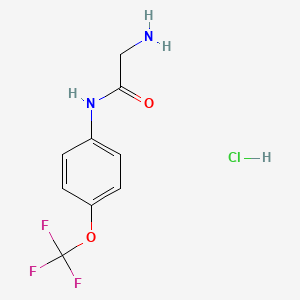 molecular formula C9H10ClF3N2O2 B2971846 2-amino-N-(4-(trifluoromethoxy)phenyl)acetamide hydrochloride CAS No. 1224169-60-1