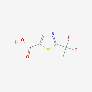 molecular formula C6H5F2NO2S B2971858 2-(1,1-二氟乙基)-1,3-噻唑-5-甲酸 CAS No. 1785611-30-4