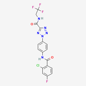 2-(4-(2-chloro-4-fluorobenzamido)phenyl)-N-(2,2,2-trifluoroethyl)-2H-tetrazole-5-carboxamide
