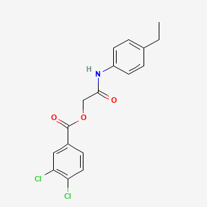 molecular formula C17H15Cl2NO3 B2971862 [2-(4-Ethylanilino)-2-oxoethyl] 3,4-dichlorobenzoate CAS No. 389820-55-7