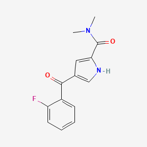 molecular formula C14H13FN2O2 B2971872 4-(2-fluorobenzoyl)-N,N-dimethyl-1H-pyrrole-2-carboxamide CAS No. 338404-14-1