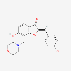 (Z)-6-hydroxy-2-(4-methoxybenzylidene)-4-methyl-7-(morpholinomethyl)benzofuran-3(2H)-one