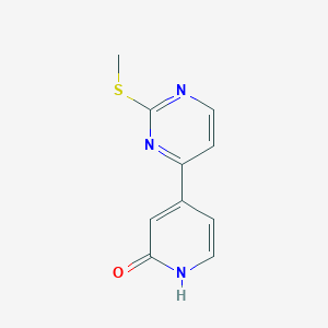 molecular formula C10H9N3OS B2971878 4-(2-(甲硫基)嘧啶-4-基)吡啶-2(1H)-酮 CAS No. 1453851-57-4