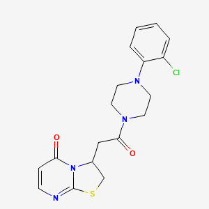 molecular formula C18H19ClN4O2S B2971881 3-(2-(4-(2-chlorophenyl)piperazin-1-yl)-2-oxoethyl)-2H-thiazolo[3,2-a]pyrimidin-5(3H)-one CAS No. 946345-54-6