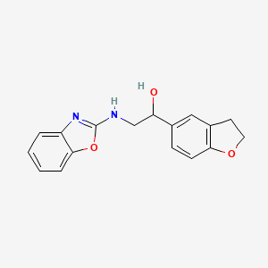 molecular formula C17H16N2O3 B2971891 2-(1,3-Benzoxazol-2-ylamino)-1-(2,3-dihydro-1-benzofuran-5-yl)ethanol CAS No. 2379984-05-9