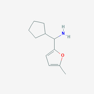 molecular formula C11H17NO B2971892 Cyclopentyl(5-methylfuran-2-yl)methanamine CAS No. 473732-73-9