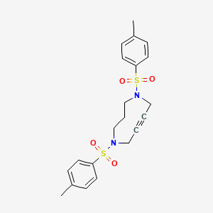 molecular formula C21H24N2O4S2 B2971893 1,5-二甲苯磺酰基-2,3,4,5,6,9-六氢-7,8-二脱氢-1H-1,5-二氮杂环 CAS No. 1797508-57-6