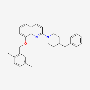 2-(4-Benzylpiperidin-1-yl)-8-((2,5-dimethylbenzyl)oxy)quinoline