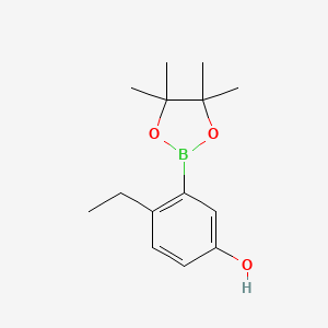 molecular formula C14H21BO3 B2971903 4-Ethyl-3-(4,4,5,5-tetramethyl-1,3,2-dioxaborolan-2-YL)phenol CAS No. 2621935-86-0