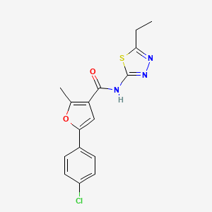 5-(4-chlorophenyl)-N-(5-ethyl-1,3,4-thiadiazol-2-yl)-2-methylfuran-3-carboxamide