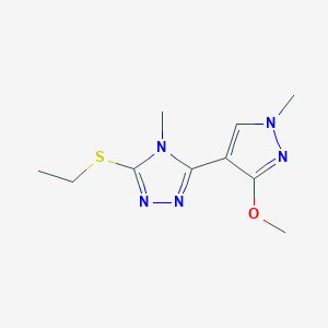 3-(ethylthio)-5-(3-methoxy-1-methyl-1H-pyrazol-4-yl)-4-methyl-4H-1,2,4-triazole
