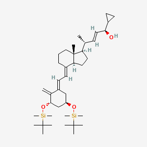 molecular formula C39H68O3Si2 B2971906 (1R,4R,E)-4-((1R,3aS,7aR,E)-4-((E)-2-((3S,5R)-3,5-bis(tert-butyldimethylsilyloxy)-2-methylenecyclohexylidene)ethylidene)-7a-methyloctahydro-1H-inden-1-yl)-1-cyclopropylpent-2-en-1-ol CAS No. 910133-34-5