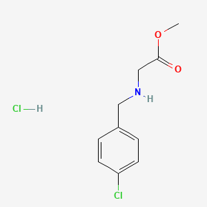 molecular formula C10H13Cl2NO2 B2971909 Methyl 2-{[(4-chlorophenyl)methyl]amino}acetate hydrochloride CAS No. 155541-87-0