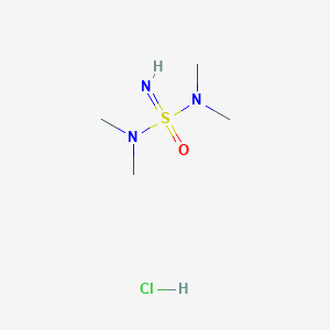 molecular formula C4H14ClN3OS B2971910 (dimethyl-S-aminosulfonimidoyl)dimethylamine hydrochloride CAS No. 2228952-15-4