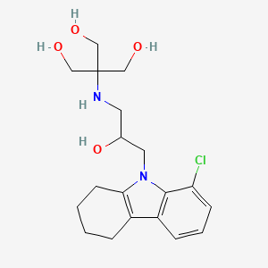 molecular formula C19H27ClN2O4 B2971917 2-((3-(8-chloro-3,4-dihydro-1H-carbazol-9(2H)-yl)-2-hydroxypropyl)amino)-2-(hydroxymethyl)propane-1,3-diol CAS No. 942870-76-0