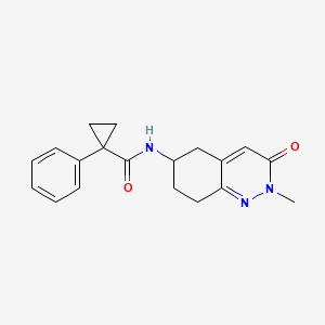 molecular formula C19H21N3O2 B2971935 N-(2-methyl-3-oxo-2,3,5,6,7,8-hexahydrocinnolin-6-yl)-1-phenylcyclopropanecarboxamide CAS No. 2034510-10-4