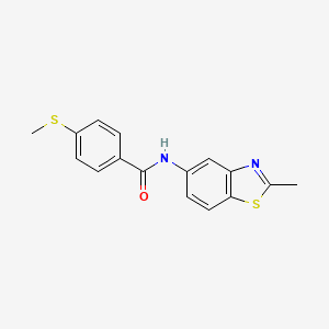 N-(2-methylbenzo[d]thiazol-5-yl)-4-(methylthio)benzamide