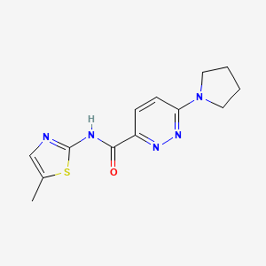 N-(5-methylthiazol-2-yl)-6-(pyrrolidin-1-yl)pyridazine-3-carboxamide