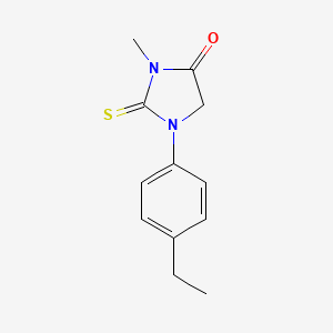 molecular formula C12H14N2OS B2971958 1-(4-Ethylphenyl)-3-methyl-2-thioxoimidazolidin-4-one CAS No. 692280-91-4