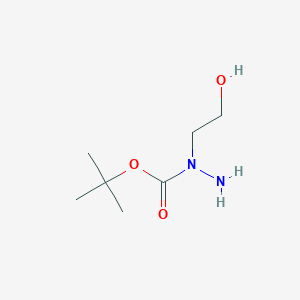 molecular formula C7H16N2O3 B2971959 Tert-butyl 1-(2-hydroxyethyl)hydrazinecarboxylate CAS No. 114897-60-8