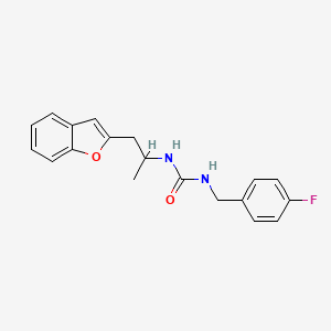 molecular formula C19H19FN2O2 B2971964 1-(1-(Benzofuran-2-yl)propan-2-yl)-3-(4-fluorobenzyl)urea CAS No. 2034513-40-9