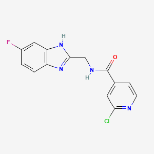 2-Chloro-N-[(6-fluoro-1H-benzimidazol-2-yl)methyl]pyridine-4-carboxamide