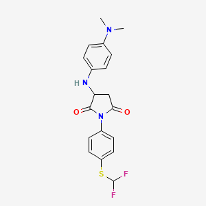 1-(4-((Difluoromethyl)thio)phenyl)-3-((4-(dimethylamino)phenyl)amino)pyrrolidine-2,5-dione