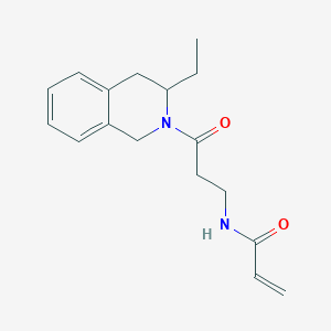 molecular formula C17H22N2O2 B2971973 N-[3-(3-Ethyl-3,4-dihydro-1H-isoquinolin-2-yl)-3-oxopropyl]prop-2-enamide CAS No. 2200170-55-2
